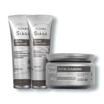 Kit Siàge Nutri Diamond Shampoo + Condicionador + Máscara Nutrição, Brilho e Controle do Frizz Kit Siàge Nutri Diamond Shampoo + Condicionador + Máscara Nutrição, Brilho e Controle do Frizz