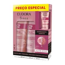 Kit Siage Nutri Rose Shampoo 250ml + Condicionador 125ml + Leave-In 30ml