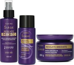 Kit Siàge Resgate Imediato:Máscara + Água Lamelar + Leave-in Kit Siàge Resgate Imediato:Máscara + Água Lamelar + Leave-in
