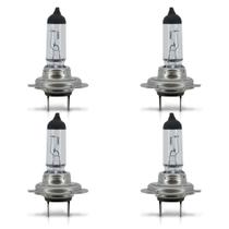 Kit Siena Fire Par Farol Dianteiro Máscara Cromada + 04 Lâmpadas Halógena H7 2011 A 2013 Kit Siena Fire Par Farol Dianteiro Máscara Cromada + 04 Lâmpadas Halógena H7 2011 A 2013