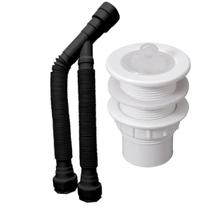 Kit Sifão Preto Duplo 80Cm + Válvula V9