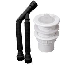 Kit Sifão Preto Duplo 80cm + Válvula V9