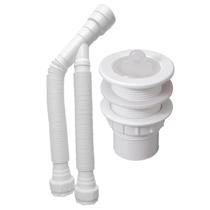 Kit Sifao Sanfonado 80Cm Duplo Branco + Válvula V9
