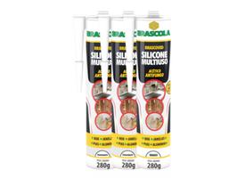 KIT - Silicone Adesivo Brascola BRASCOVED PRO 280g Incolor