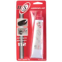 Kit Silicone Alta Temperatura Bisnaga 50 g Neutro Vermelho 4 Unidades - HS BOND