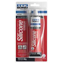 Kit Silicone Alta Temperatura Bisnaga 50g Acético Vermelho 6 Unidades - TEK BOND