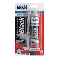 Kit Silicone Alta Temperatura Bisnaga 85 g Neutro Preto Oxímico 2 Unidades - TEK BOND Kit Silicone Alta Temperatura Bisnaga 85 g Neutro Preto Oxímico 2 Unidades - TEK BOND