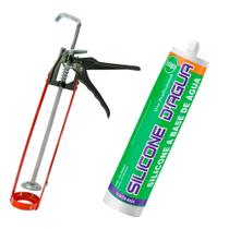 Kit Silicone Branco Com Aplicador Kit Silicone Branco Com Aplicador