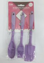 Kit Silicone de Utensílios c/ 3 peças Art House Lilás ZU467