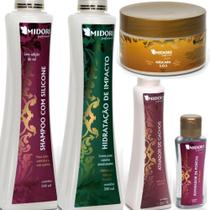 Kit Silicone Hidratação Ativador Reparador Mascara Midori