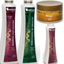Kit Silicone Hidratação Impacto Ativador Mascara Sos Midori