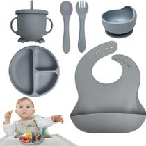 Kit Silicone Introdução Alimentar 6 Pçs Ventosa Blw Bpa Free