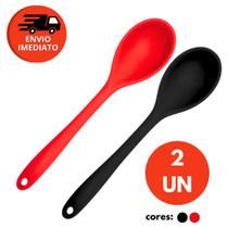 Kit Silicone Maciço Jogo Colher Arroz Espátula Raspadora Pão Duro Batedor Claras Cozinha