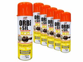 Kit Silicone Spray Painel Protetor Limpa E Da Brilho OrbiSil 300ML 6 Unidades
