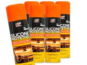 Kit Silicone Spray Painel Protetor Limpa E Da Brilho OrbiSil 300ML 6 Unidades