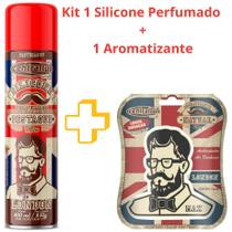 Kit Silicone Spray Perfumado Men 400 ml + Aromatizante Atutomotivo Central Sul