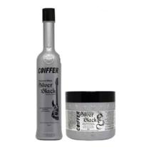 Kit Silver Black Matização Cabelos Grisalhos e Loiros Platinados Coiffer 2 unid Kit Silver Black Matização Cabelos Grisalhos e Loiros Platinados Coiffer 2 unid