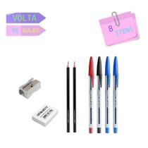 Kit Simples Volta Às Aulas Escola Escritório Faculdade