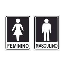 Kit Sinalização Banheiro Feminino Masculino Para Empresas Kit Sinalização Banheiro Feminino Masculino Para Empresas