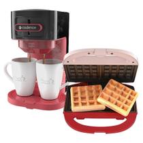 Kit Single Up Cadence Cafeteira E Máquina De Waffles 110V Kit Single Up Cadence Cafeteira E Máquina De Waffles 110V