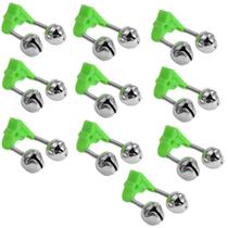 Kit Sino Duplo Pesca Alarme Sonoro Para Vara Guizo Sininho Alta Sensibilidade Cor:3 Peça Kit Sino Duplo Pesca Alarme Sonoro Para Vara Guizo Sininho Alta Sensibilidade Cor:3 Peça