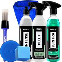 Kit Sintra Fast Apc Limpador Revitalizador Renovador Plasticos Painel Intense Limpa Pneu Delet Vonixx