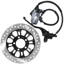 Kit sistema de freio a disco completo CG150 Fan Titan Mix 2009 a 2015 caliper flexivel pinça pastilha