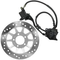 Kit sistema de freio a disco completo CG150 Titan Sport 2004 a 2008 caliper flexivel pinça pastilha