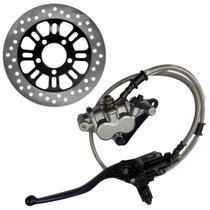 Kit Sistema Freio Burrinho Pinça Aeroquip Cg Titan150 Titan160 Fan150 Fan160 Disco Freio Dianteiro