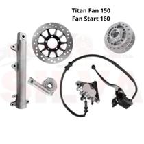 kit sistema freio disco dianteiro Titan Fan 150 2014 2015 Start Fan Titan 160 - MTS