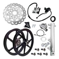 Kit Sistema Freio Disco Discão Roda 6 Palitos Titan Fan 150