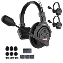 Kit Sistema Intercomunicação Sem Fio 3 Fones Headset Synco Xtalk