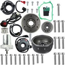 Kit sistema para conversão em partida elétrica completo Pop110 Pop110I 2016 em diante com parafusos da tampa lateral