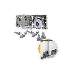Kit Sistema Para Porta de Correr Robus Embutido Rb68 Com Guia 4025 Rometal