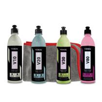 Kit Sistema Polimento Corte, Refino, Lustro e Selante