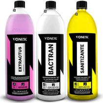 Kit Sistema VSC Bactran Extractus Sanitizante Limpeza Estofado Banco Carpete Sofá 1,5L Vonixx
