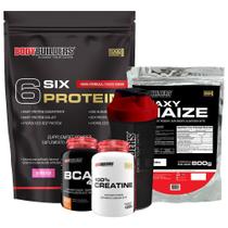 Kit Six 6 Protein 2Kg+ Bcaa 100G+ Creatine 100G+ Waxy