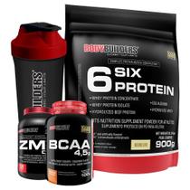 Kit Six Protein 900G+ Bcaa 4,5 100G+ Zma Drol 120 Cápsulas