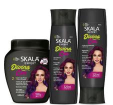 Kit Skala Divina Cor Potão Creme Tratamento 1kg + Shampoo 325ml e Condicionador 325ml