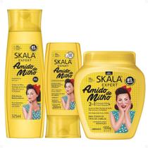 Kit Skala Expert Amido de Milho: Shampoo e Condicionador 200ml + Creme de Tratamento 1000g