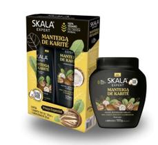Kit Skala Expert Manteiga de Karité Creme de Tratamento 1KG + Shampoo 325ml + Condicionador 325ml