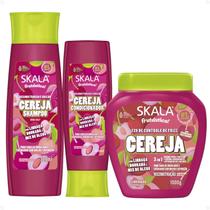 Kit Skala Frutástica Cereja: Shampoo, Condicionador e Máscara 1000g Kit Skala Frutástica Cereja: Shampoo, Condicionador e Máscara 1000g