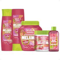 Kit Skala Frutástica Melancia: Shampoo, Condicionador, Creme Tratamento 1000g, Gelatina e Óleo Capilar 90ml