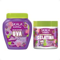 Kit Skala Frutástica Uva: Creme de Tratamento 1000g e Gelatina Capilar 500g Kit Skala Frutástica Uva: Creme de Tratamento 1000g e Gelatina Capilar 500g