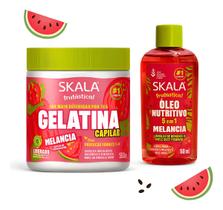 Kit Skala Gelatina Capilar + Óleo Nutritivo 5 Em 1 Melancia