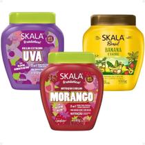 Kit Skala: Máscara Cronograma Capilar Uva, Morango E Banana