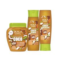 Kit Skala Óleo de coco shampoo, condicionador e creme de tratamento Kit Skala Óleo de coco shampoo, condicionador e creme de tratamento