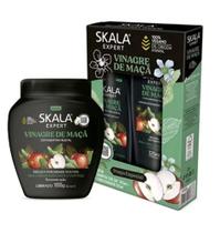 Kit Skala Vinagre de Maçã Creme Tratamento 1kg + Shampoo 325ml + Condicionador 325ml