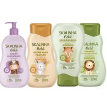 Kit Skalinha Bebê Sálvia + Creme para Pentear + Hidratante Corporal