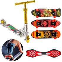 Kit Skate De Dedo Com Scooter Fingerboard Patinete - Dute Toys